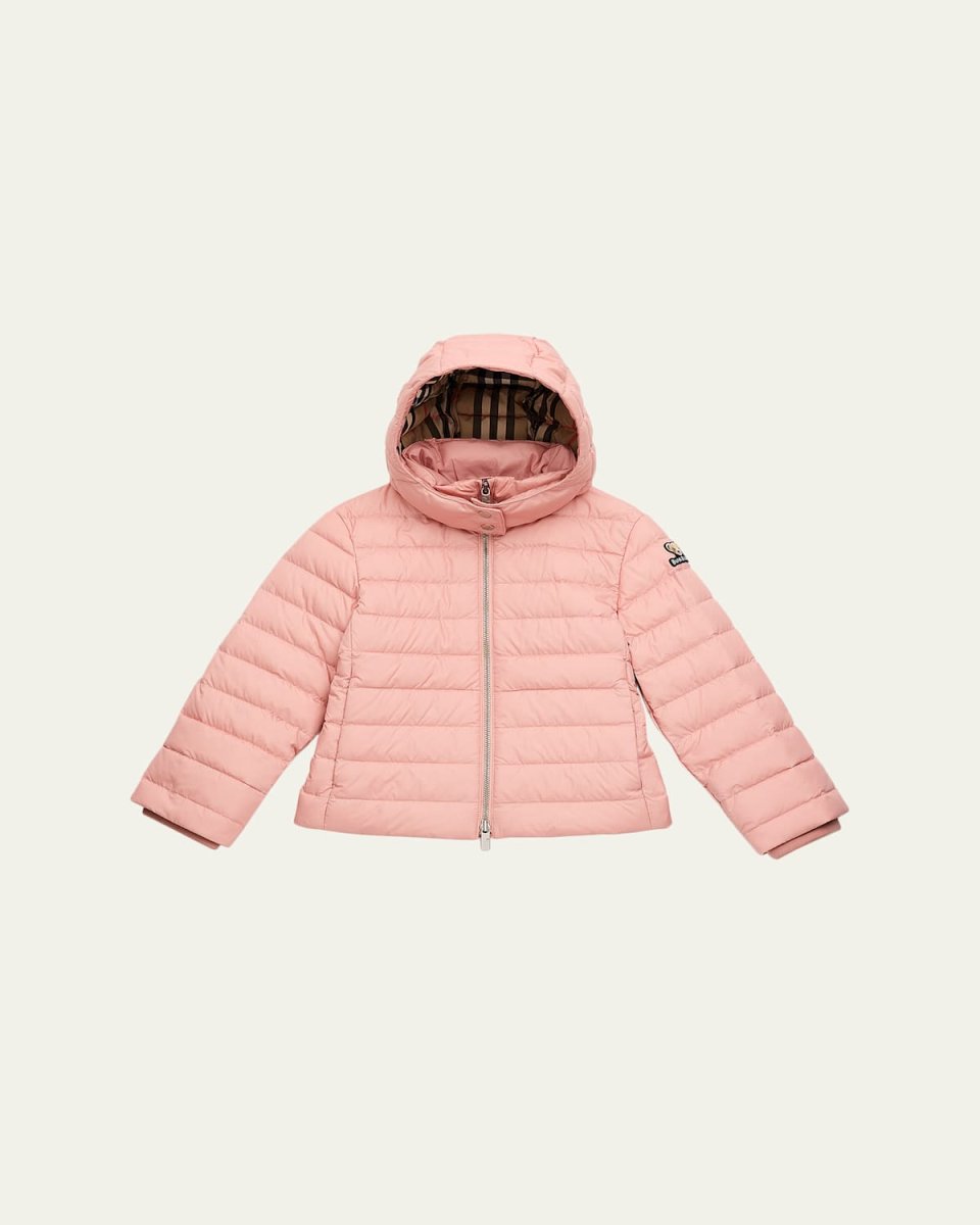Girl's Cecilia Hooded Down Jacket, Size Newborn-10